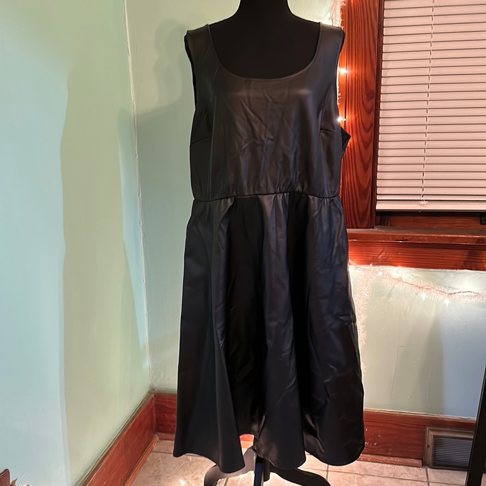 Torrid Faux Leather Dress w/ Pockets